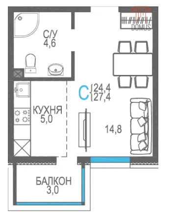 Квартира на продажу в Севастополе, улица Токарева, 1 фото №4